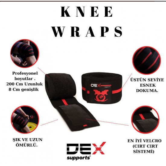 Dex Supports Knee Wraps Diz Bandajı