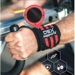 Dex Supports Wrist Wraps Kırmızı Siyah