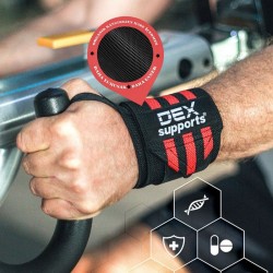 Dex Supports Wrist Wraps Kırmızı Siyah