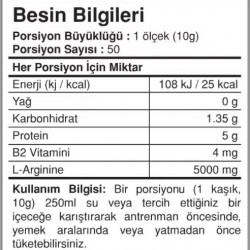 Bigjoy Sports Arginine Powder Limon 500g