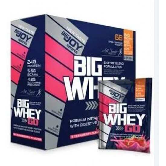 Bigjoy Sports BIGWHEYGO Whey Protein Çilek 68 Servis